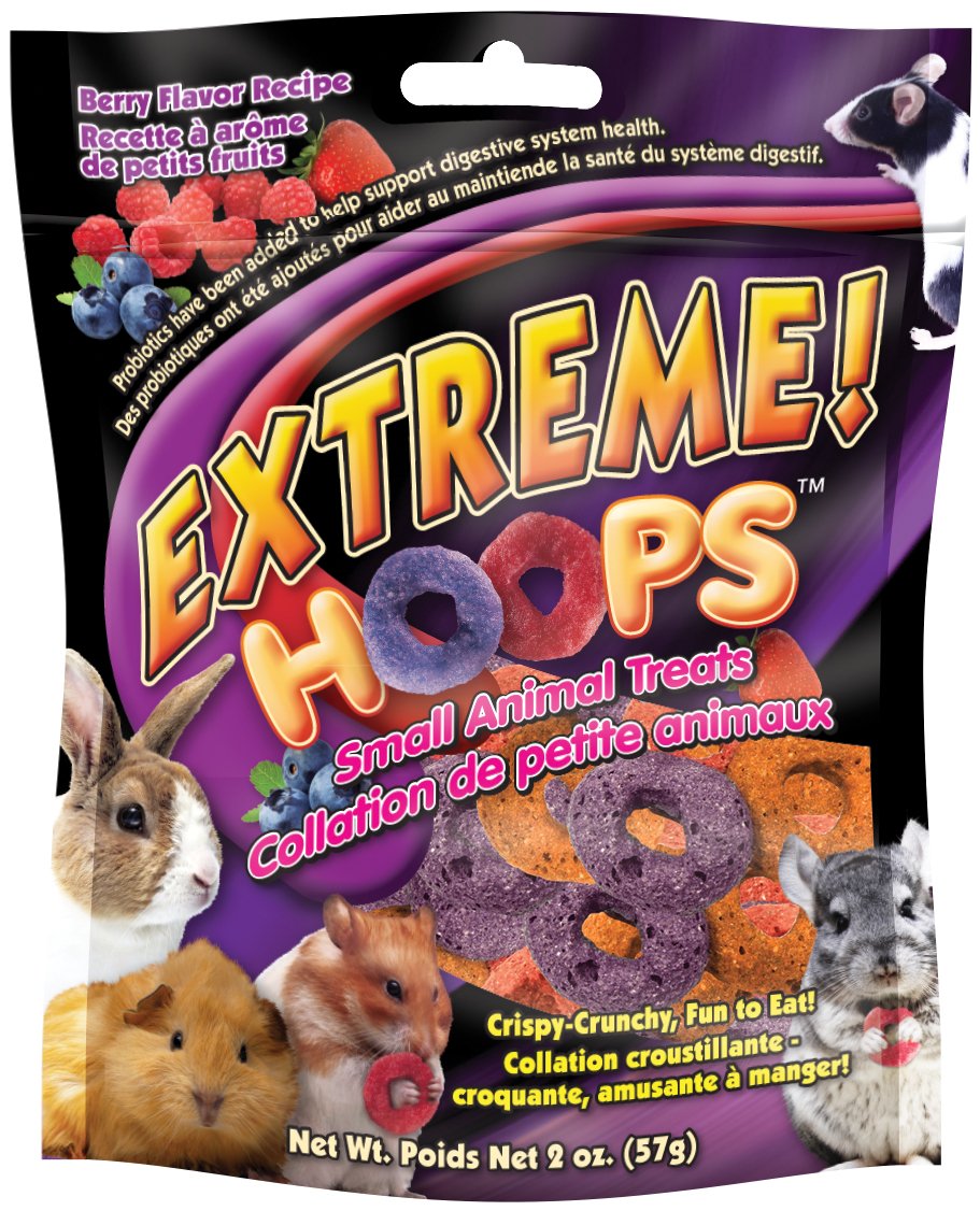 Brown's Extreme Hoops small animal treat—crispy hoops for enrichment and nibbling.