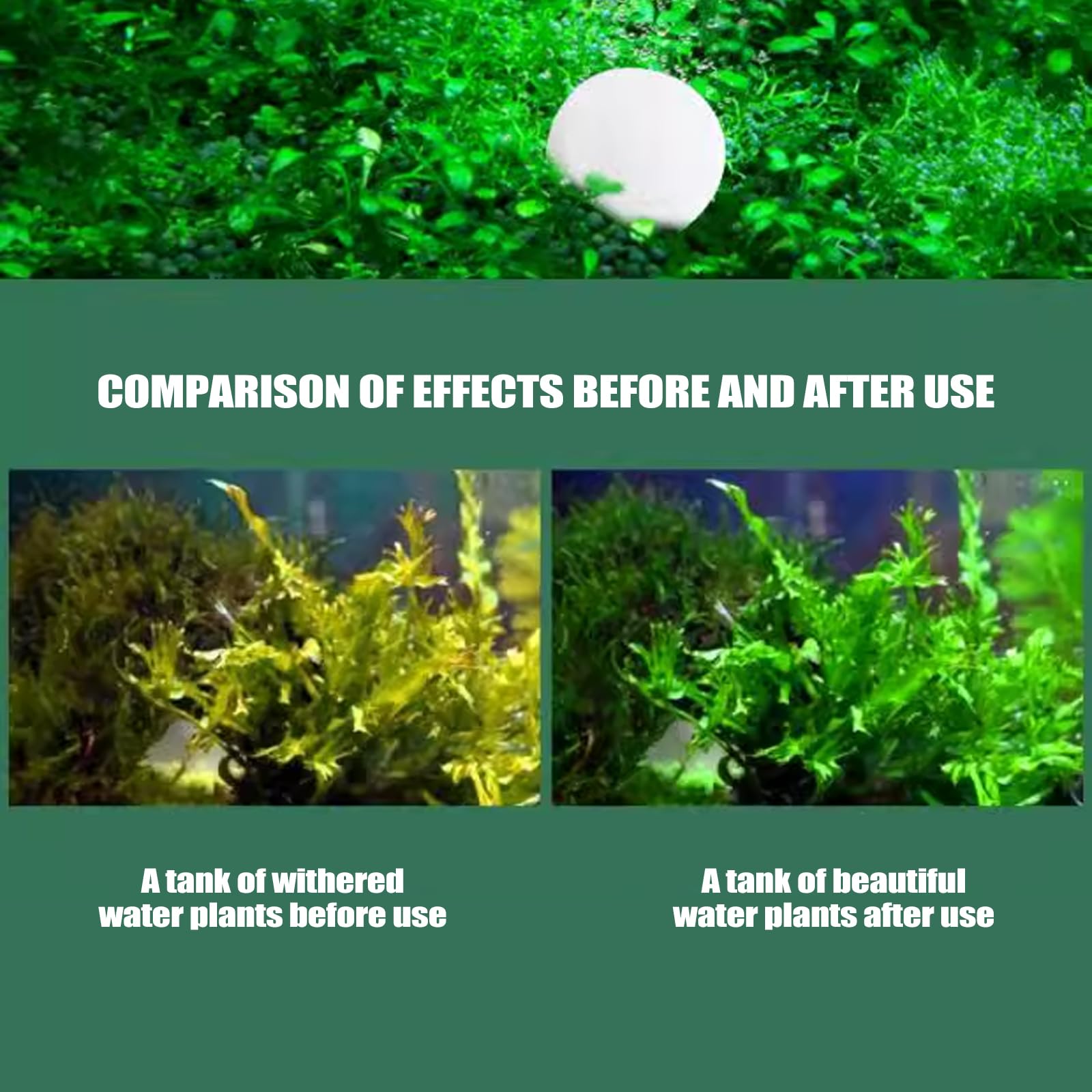 Brrnoo CO2 tablet diffusion in water shows quick delivery to plants