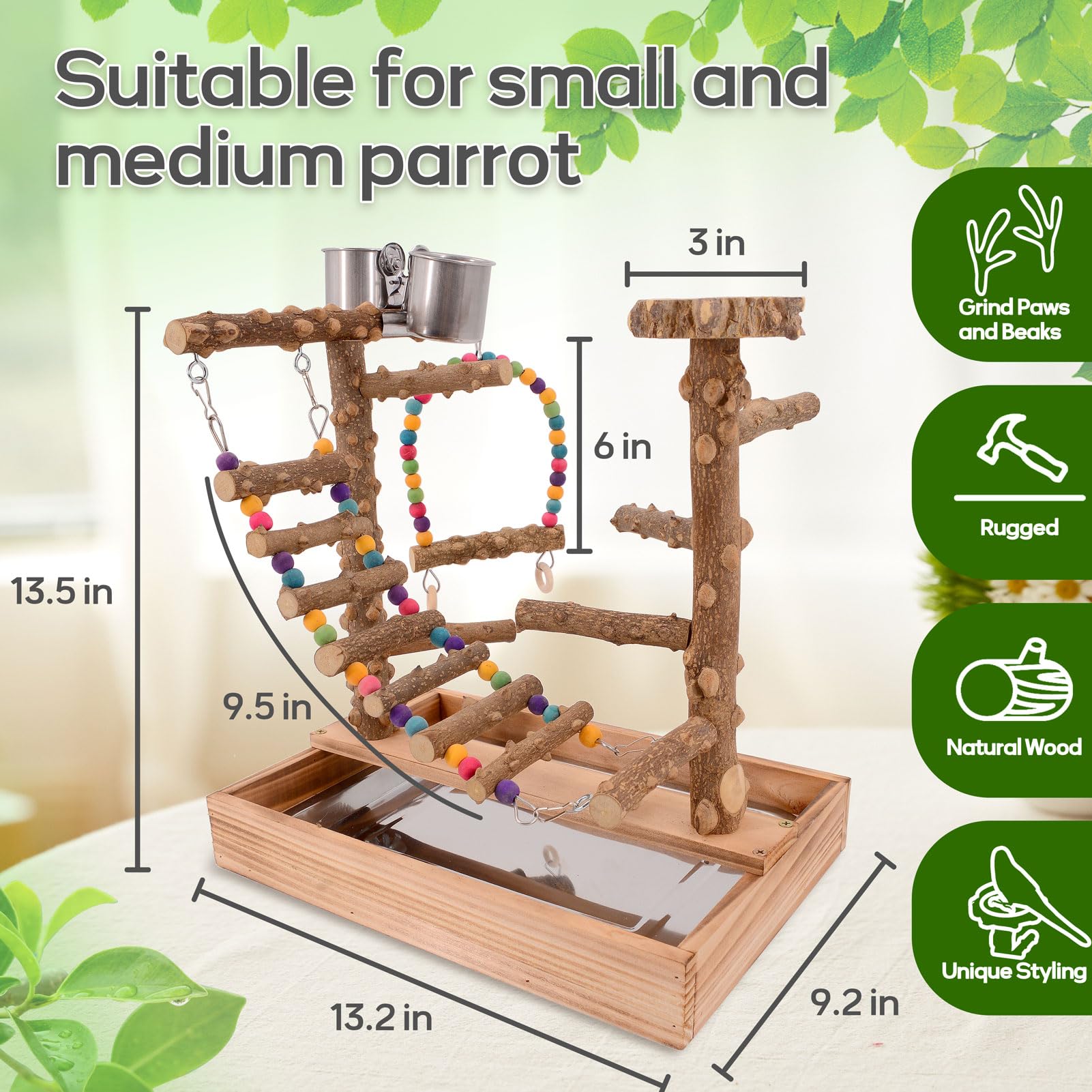 BRSLAIF bird-ladder-and-swing-toy—varied toys reduce boredom and increase engagement.