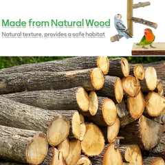 BRSLAIF T shaped 6 inch perch adds stability and foot activity for small parrots