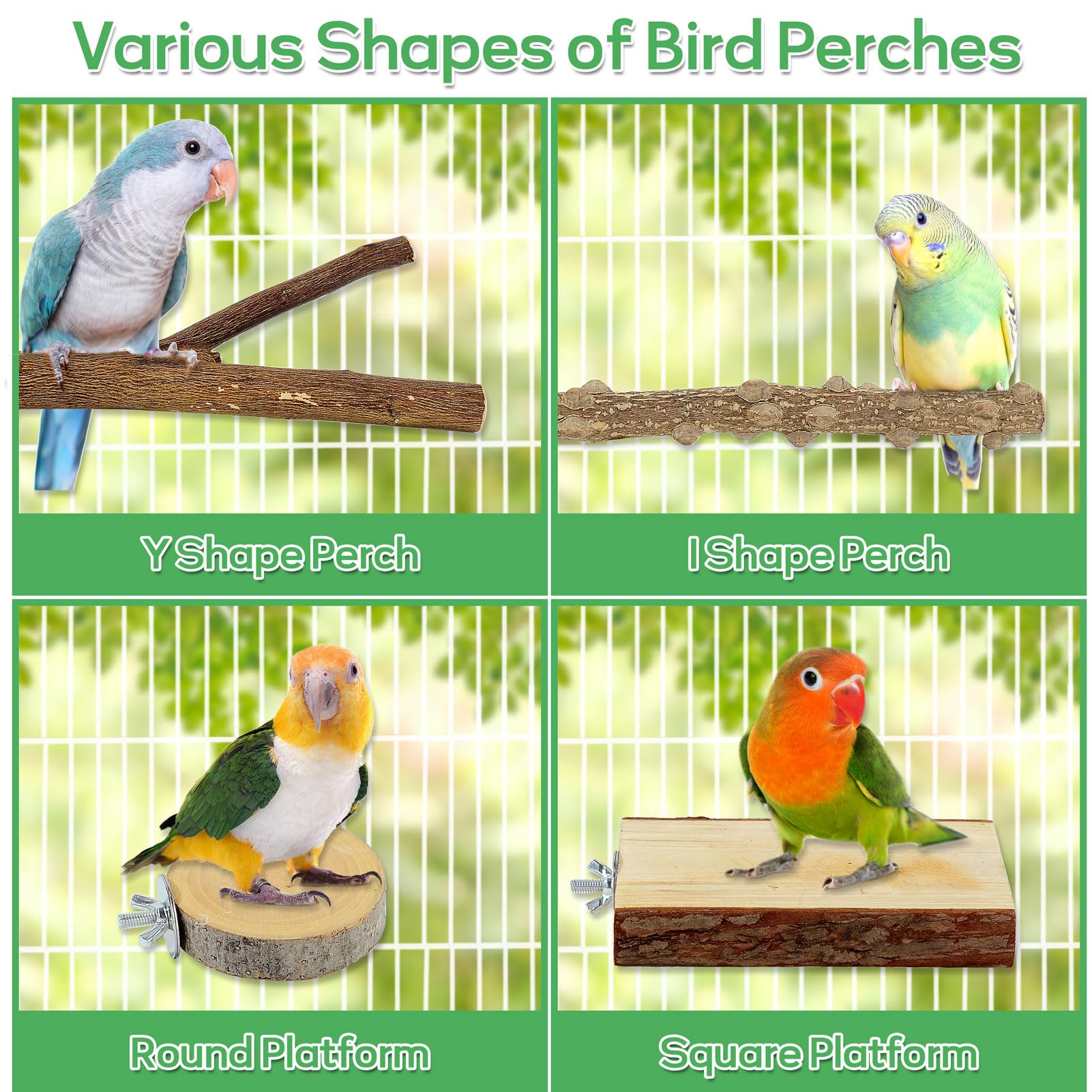 BRSLAIF U shaped perch 10 inch promotes varied movement and foot exercise