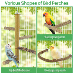 BRSLAIF Y shaped 8 inch perch encourages climbing and muscle development