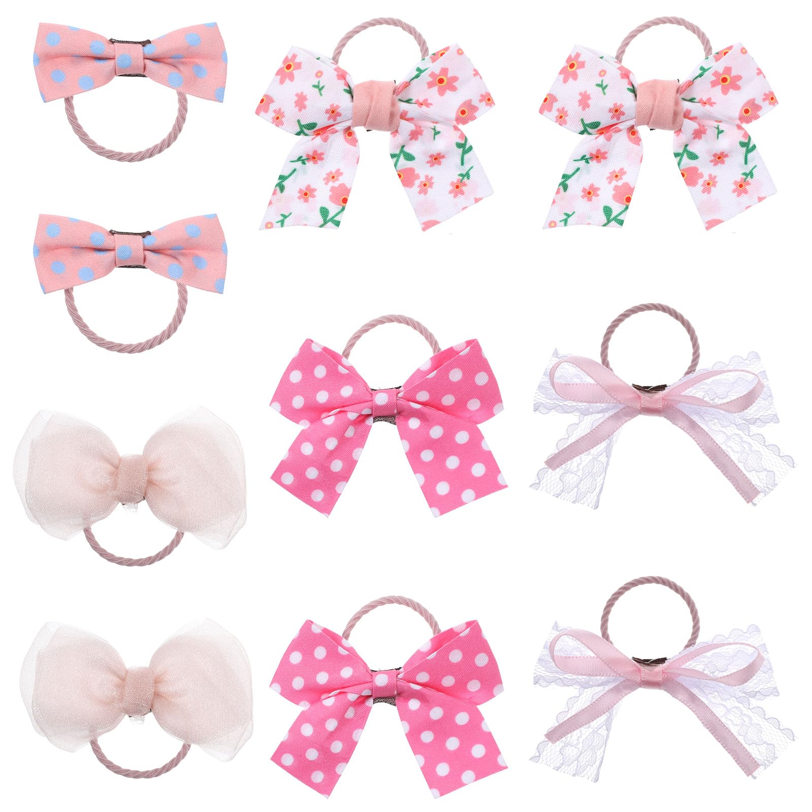 Bruislard dog hair bow sakura pink pack adds cute daily styling for pets.