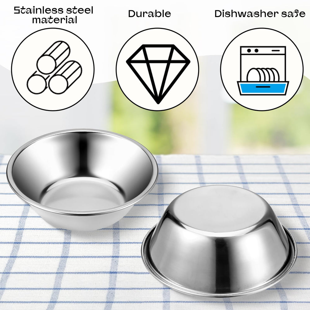 Bruislard stainless steel pet bowls dishwasher safe for quick cleaning.