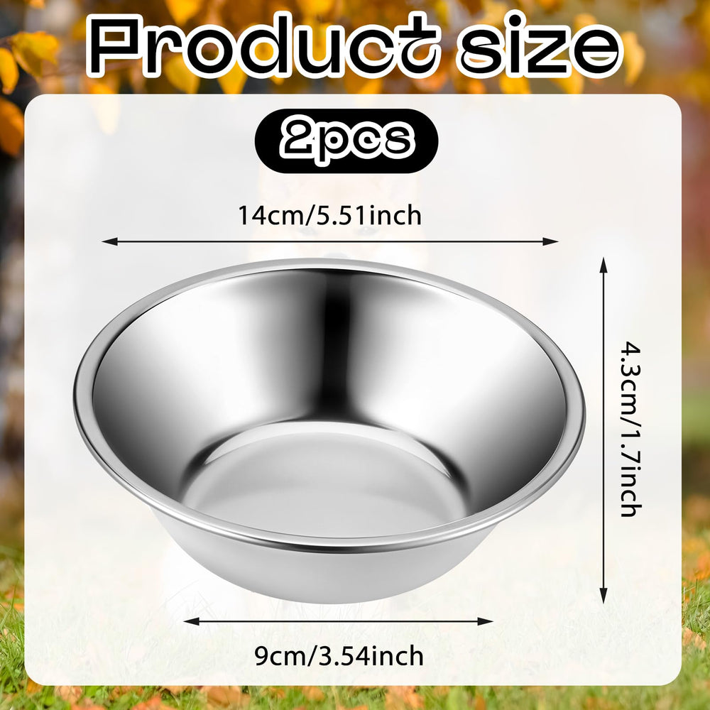 Bruislard stainless steel pet bowls stackable design for easy storage.