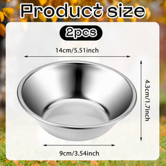 Bruislard stainless steel pet bowls stackable design for easy storage.