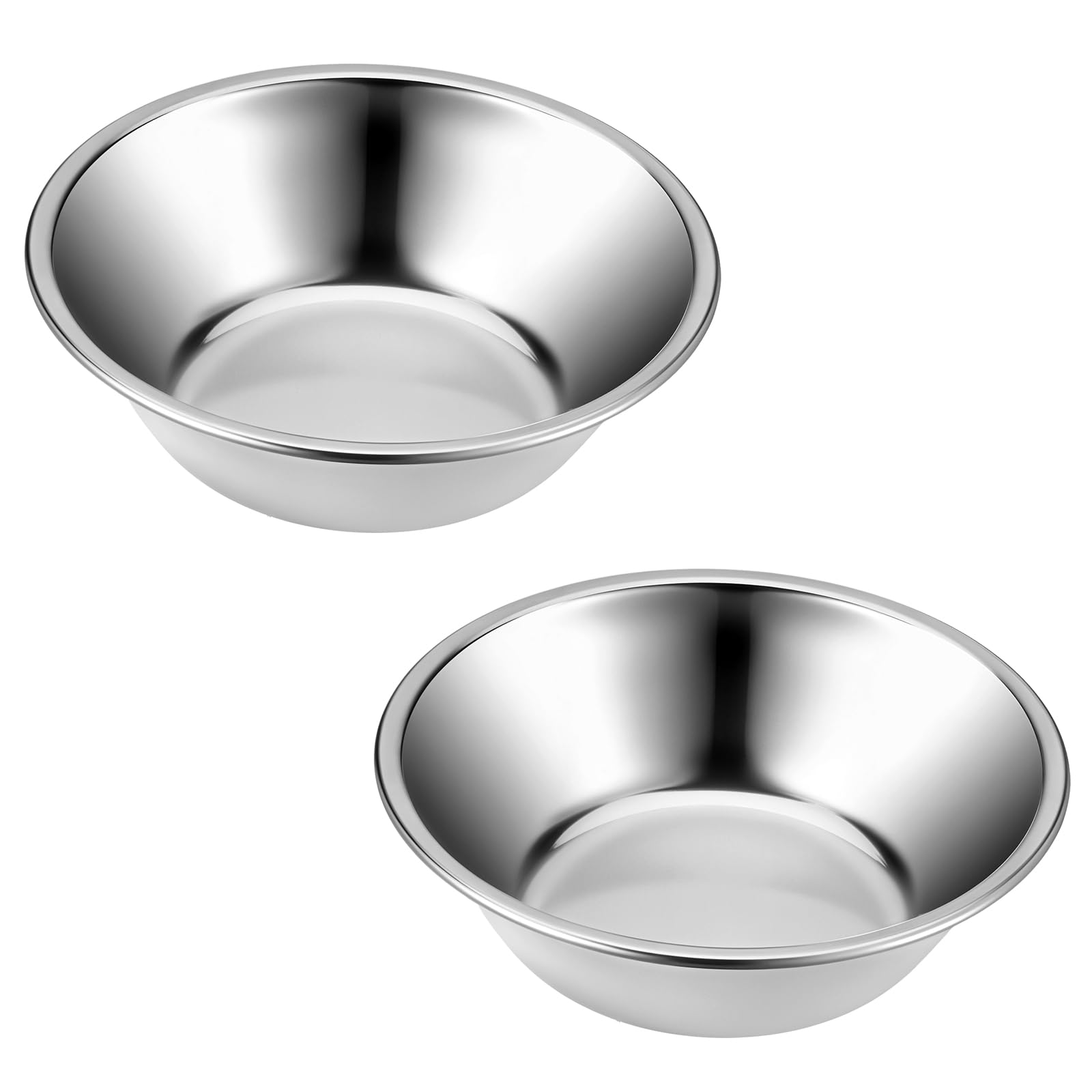 Bruislard stainless steel pet bowls top view—durable feeding for small pets.