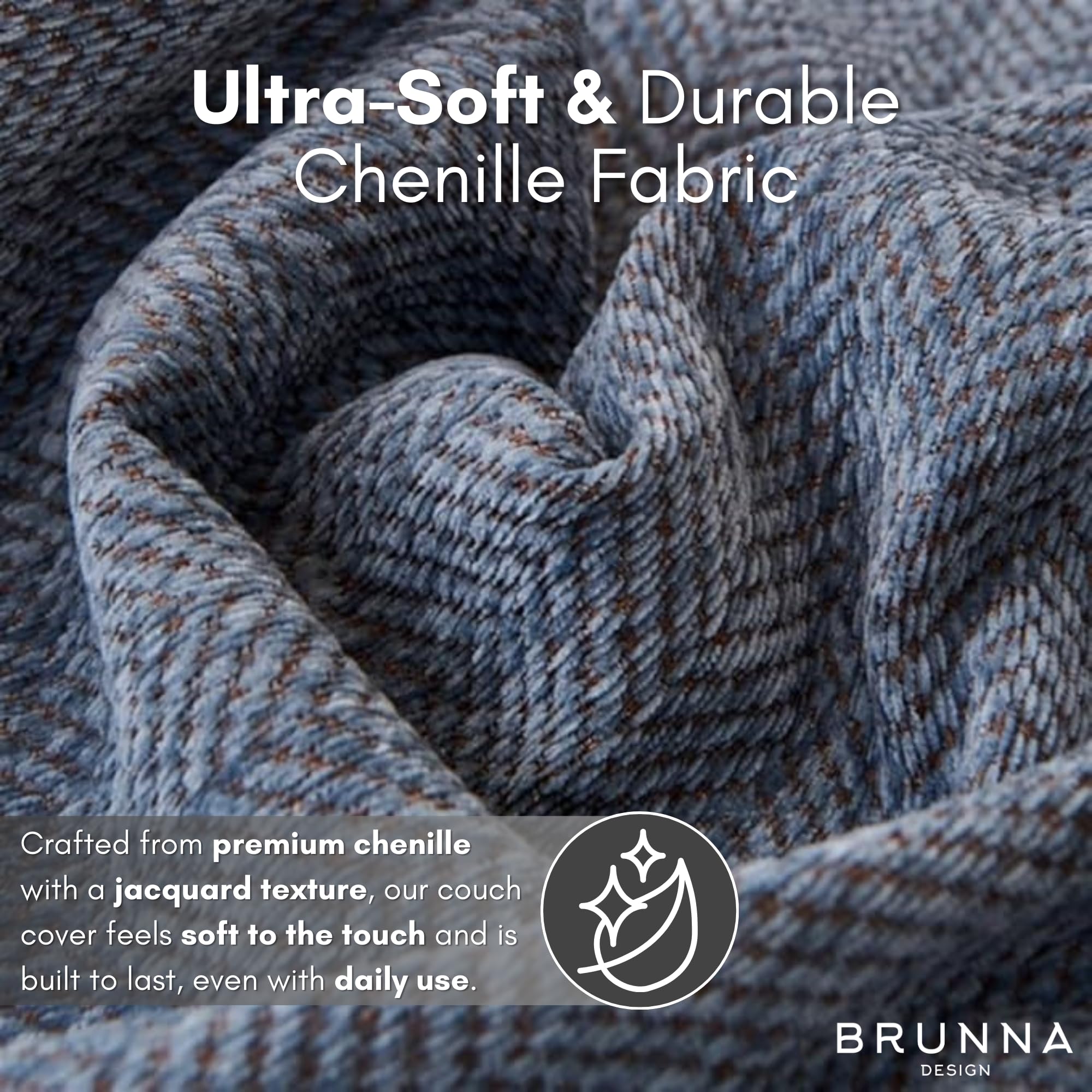 BRUNNA DESIGN durable washable couch cover for simple cleaning.
