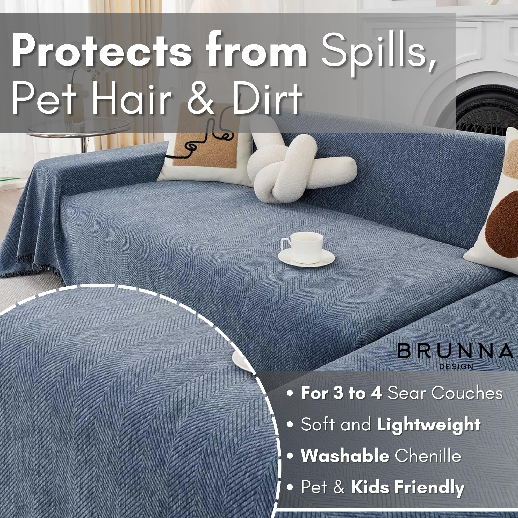 BRUNNA DESIGN non-slip back keeps cover in place.