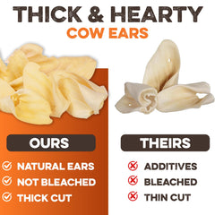 BRUTUS & BARNABY all-natural cow ears — no rawhide, no hormones, peace of mind.