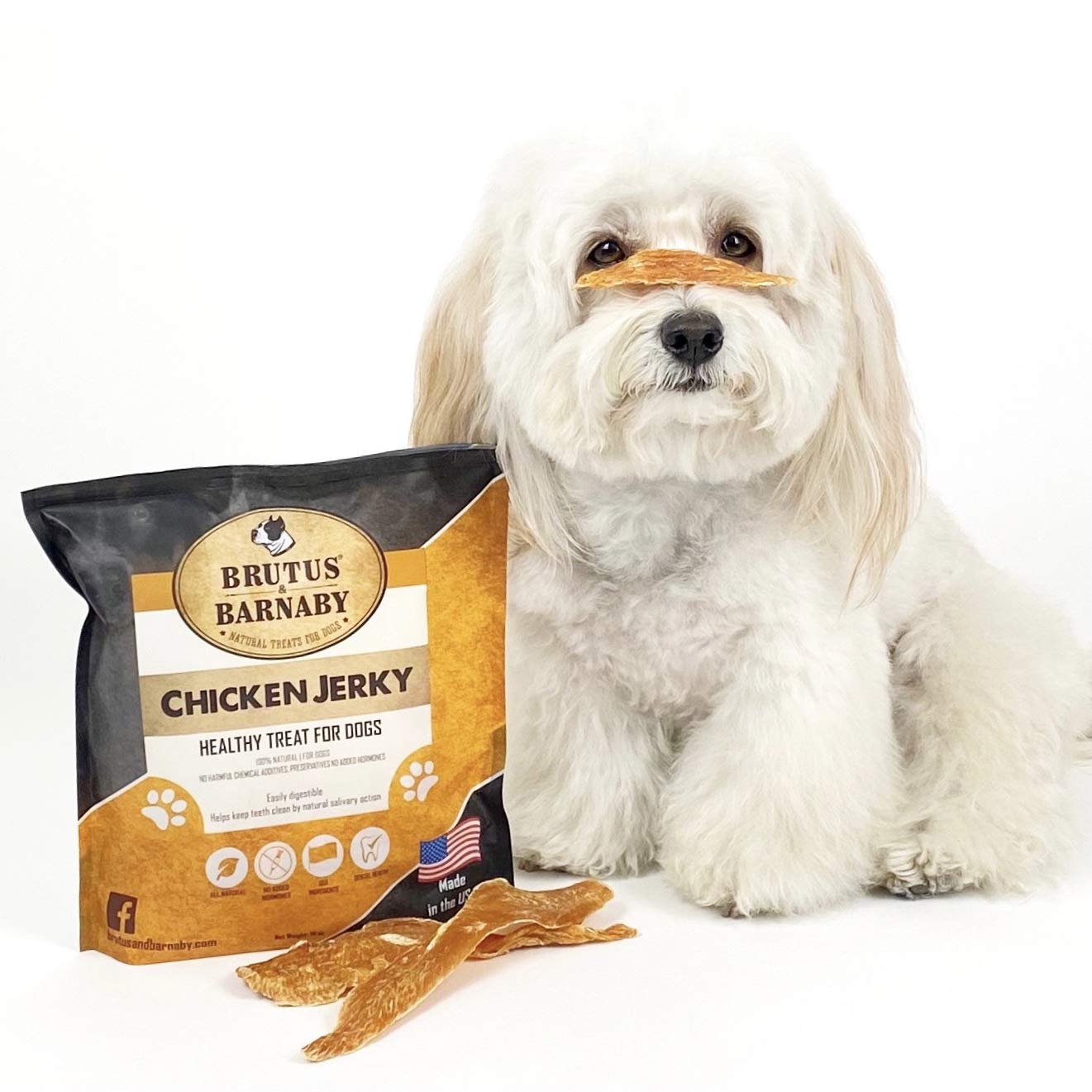 Brutus & Barnaby all-natural chicken strips for dogs and cats