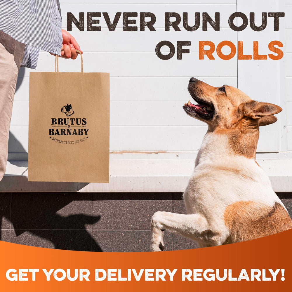 Brutus & Barnaby fully digestible single-ingredient beef cheek roll product image.