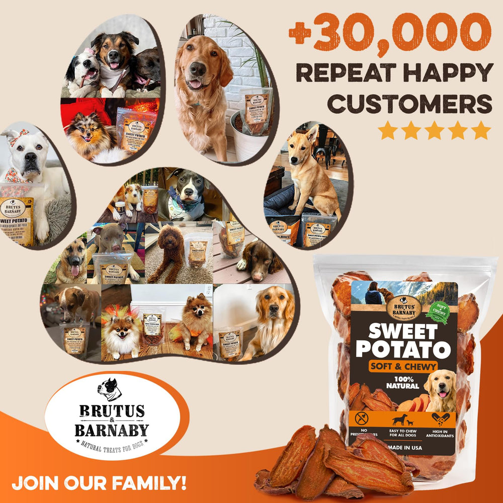 BRUTUS & BARNABY sweet-potato-snack-crumbs: tear-and-share friendly portions for flexible feeding