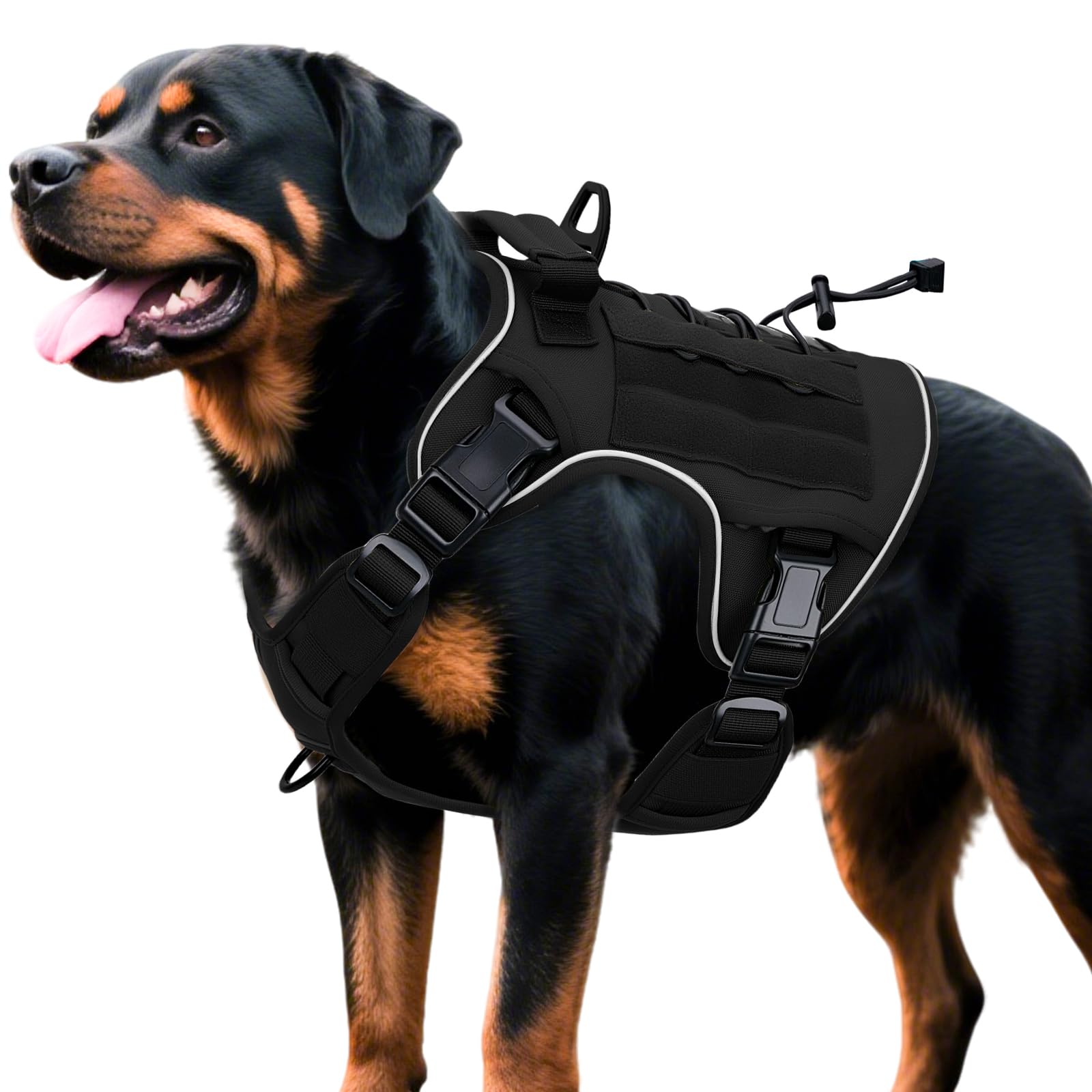 Bruvoalon heavy-duty dog harness front view for powerful breeds during outdoor adventures.