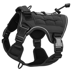 Bruvoalon heavy-duty tactical dog harness side view showing sturdy construction for daily walks.