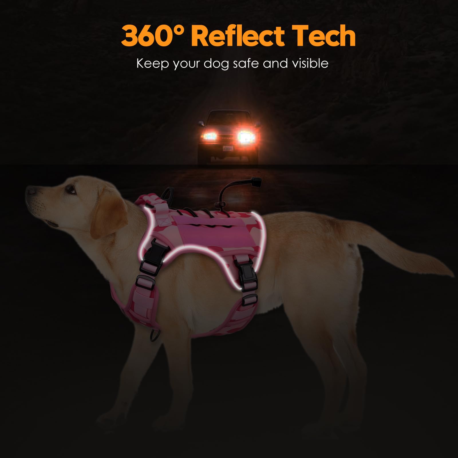 Bruvoalon reflective trim image highlights night visibility for safer dusk walks.