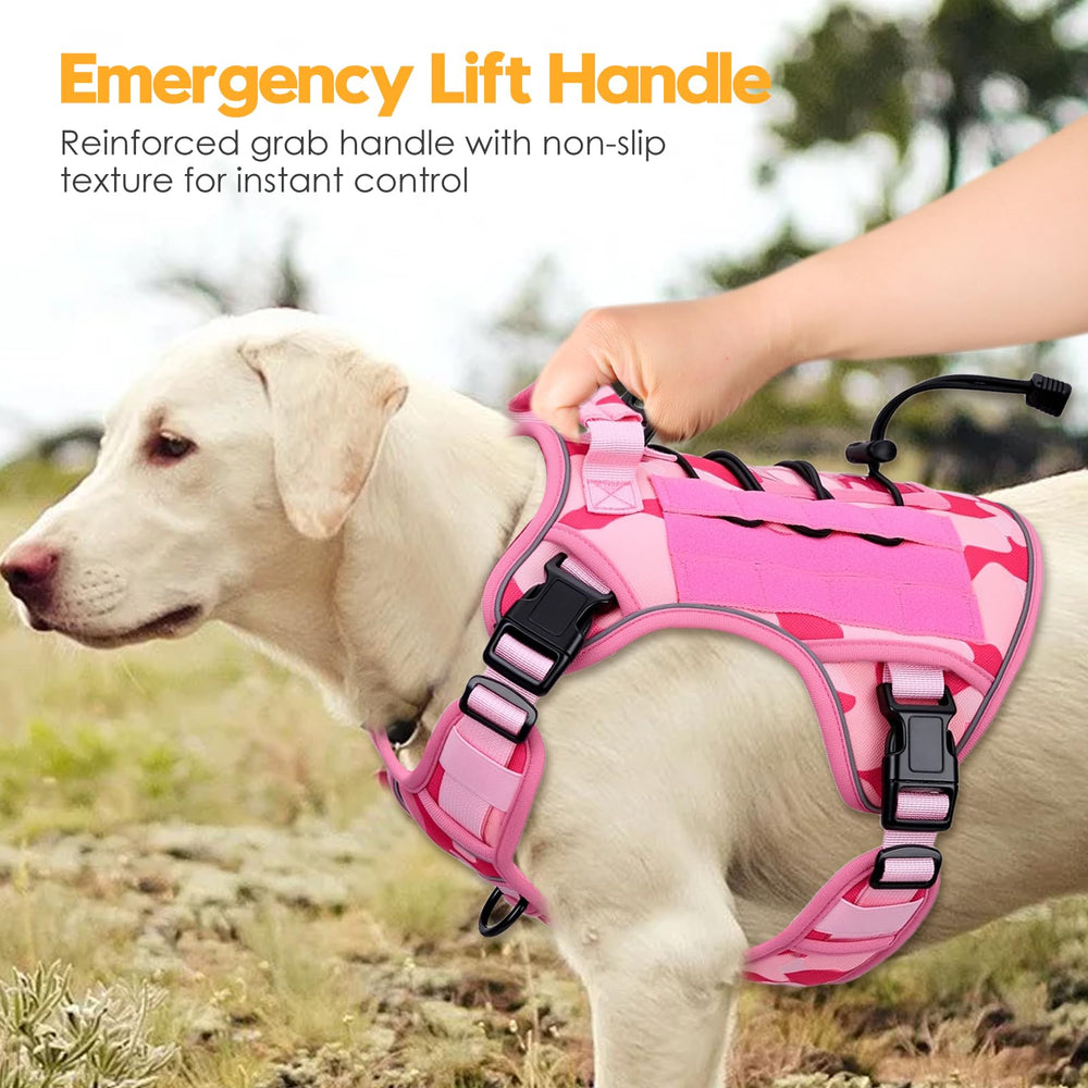 Bruvoalon pink camo harness suited for large breeds with training and daily activity.
