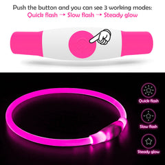 Cargador USB incluido para recarga rápida del collar LED BSEEN