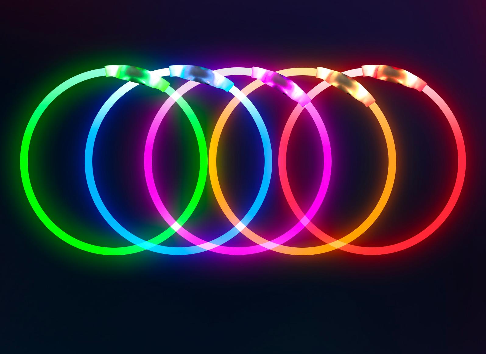 Empaque del collar LED rosado BSEEN, presentación de producto