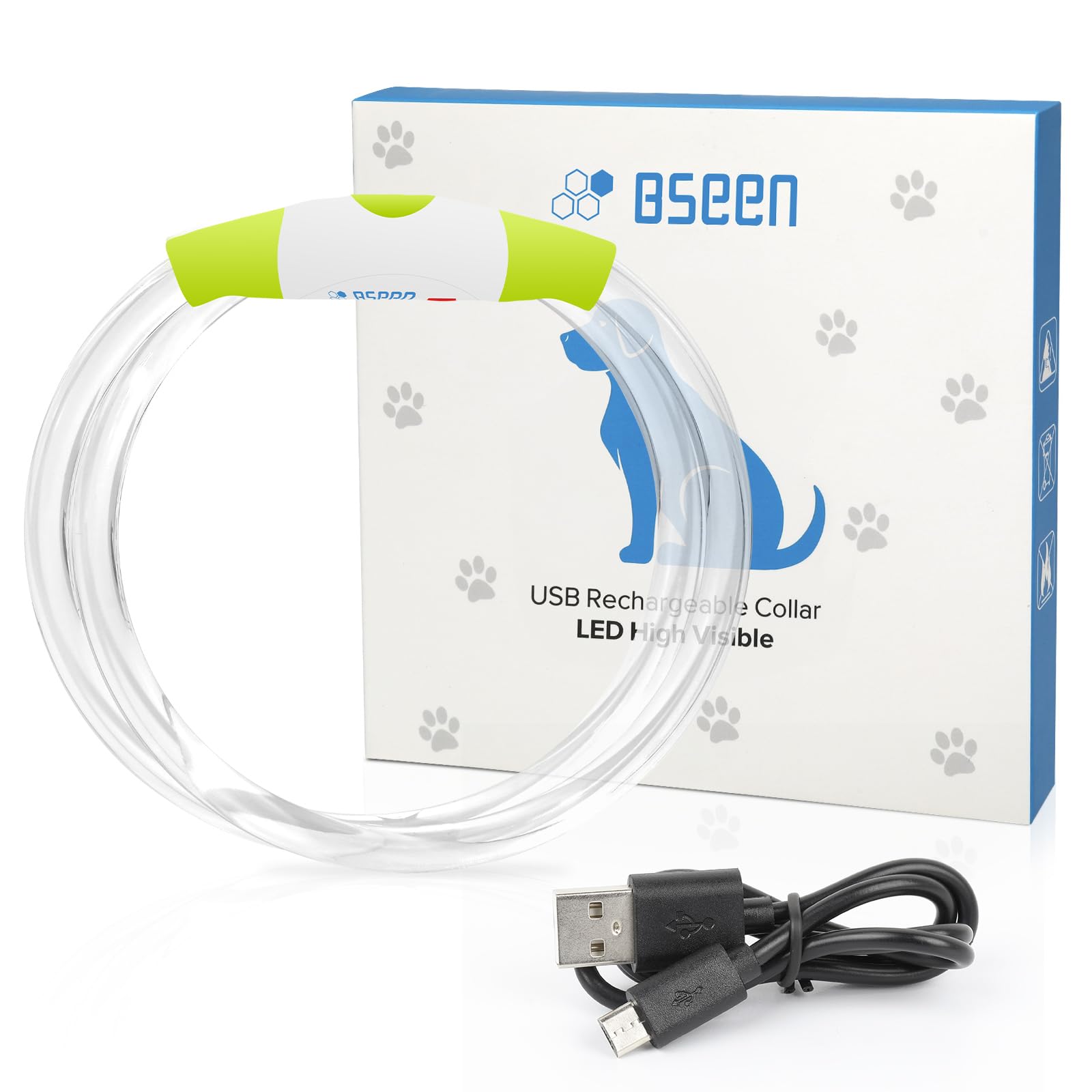 BSEEN packaging shows USB cable included for easy setup