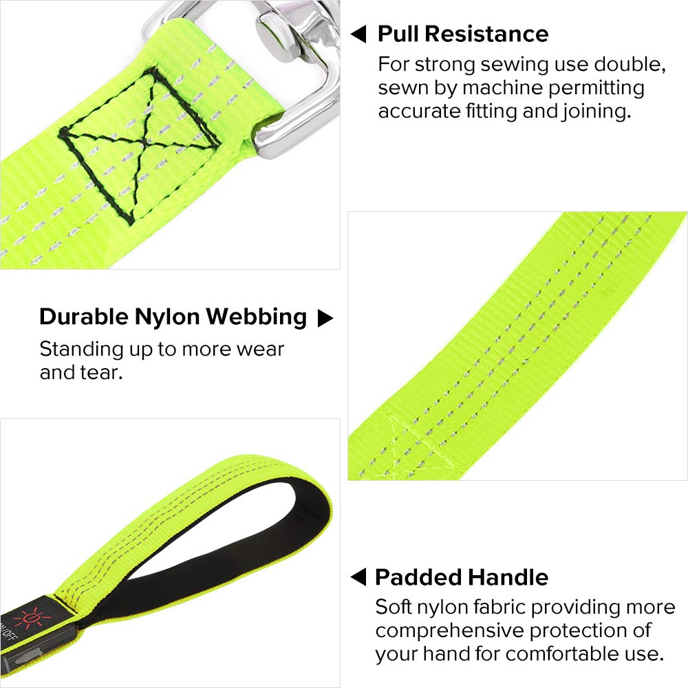 BSEEN dog leash demonstrates three glow modes for different scenarios