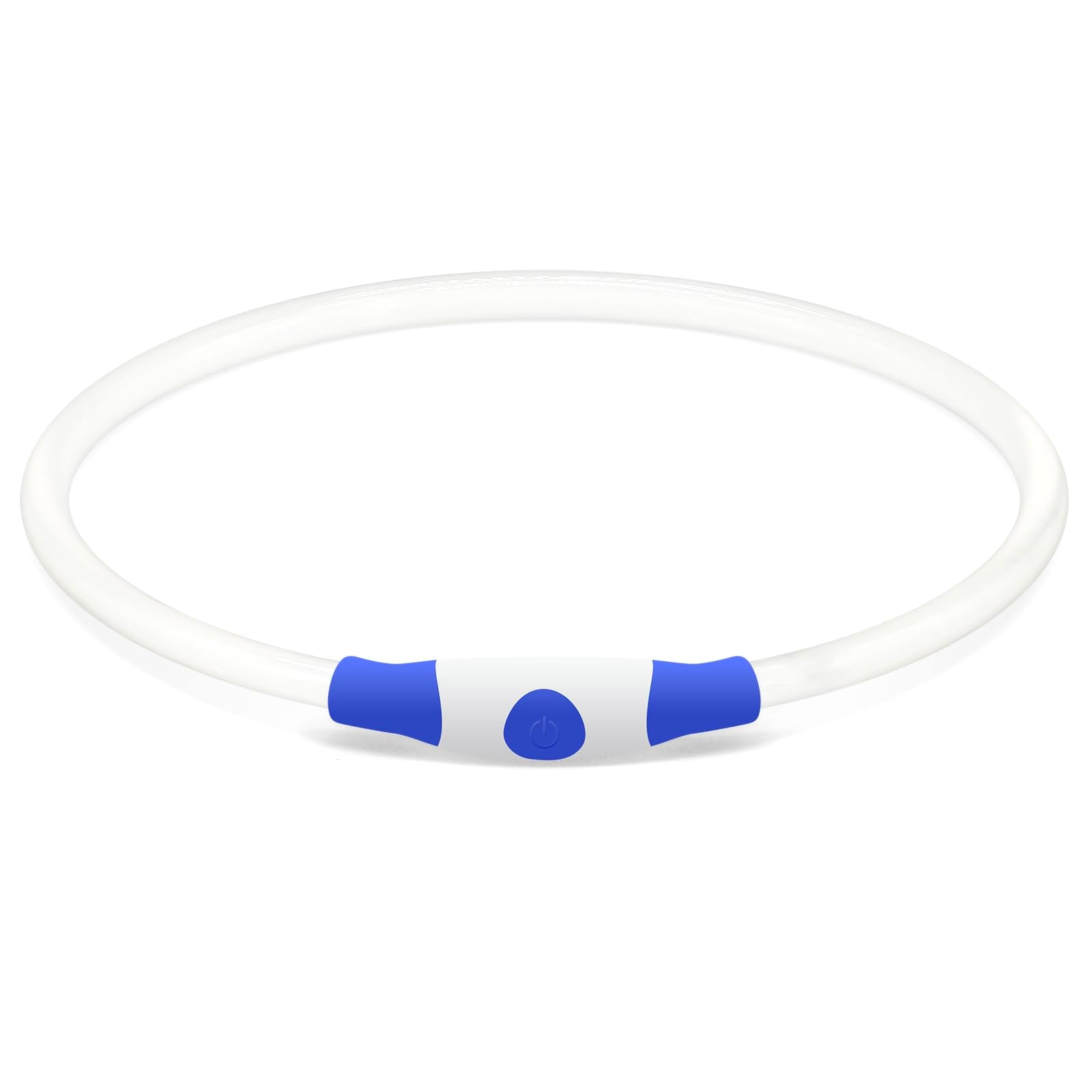 BSEEN Light Up Dog Collar blue durable plastic tube maintains light