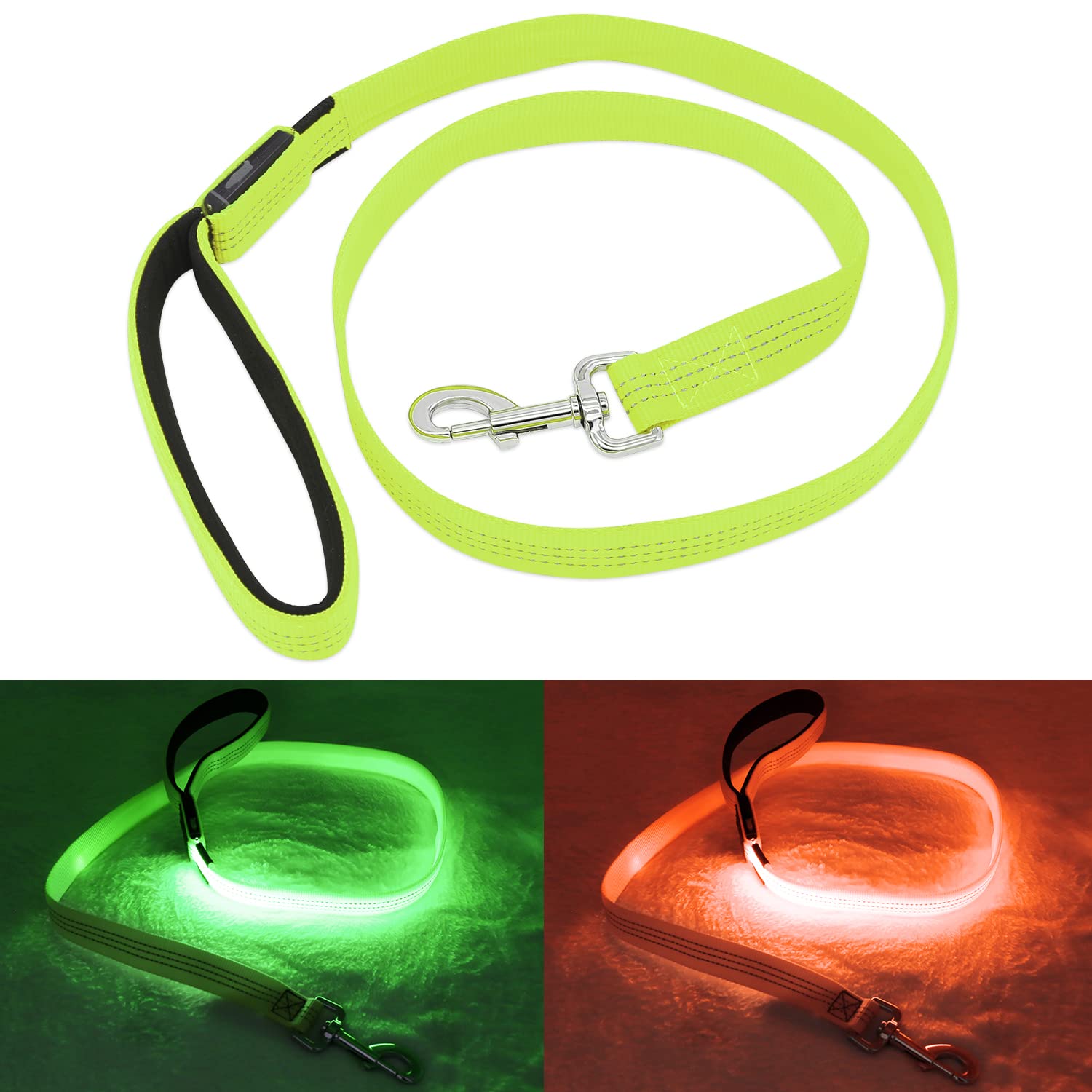 BSEEN leash features neoprene padded handle for comfortable grip