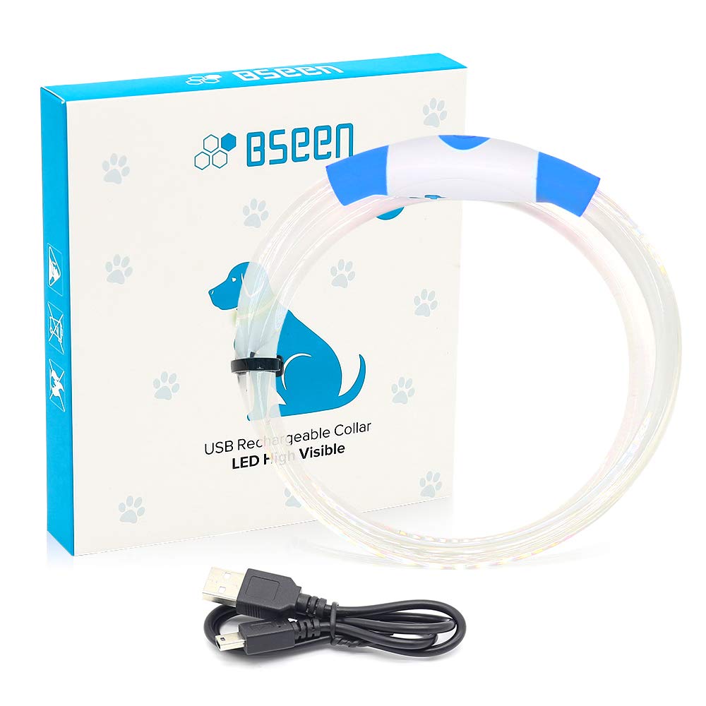 BSEEN night-walking camping dog collar lights up trails with bright glow.
