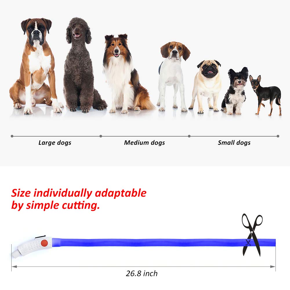 BSEEN silicone soft-dog-collar blue offers flexible, lightweight wear for daily use.
