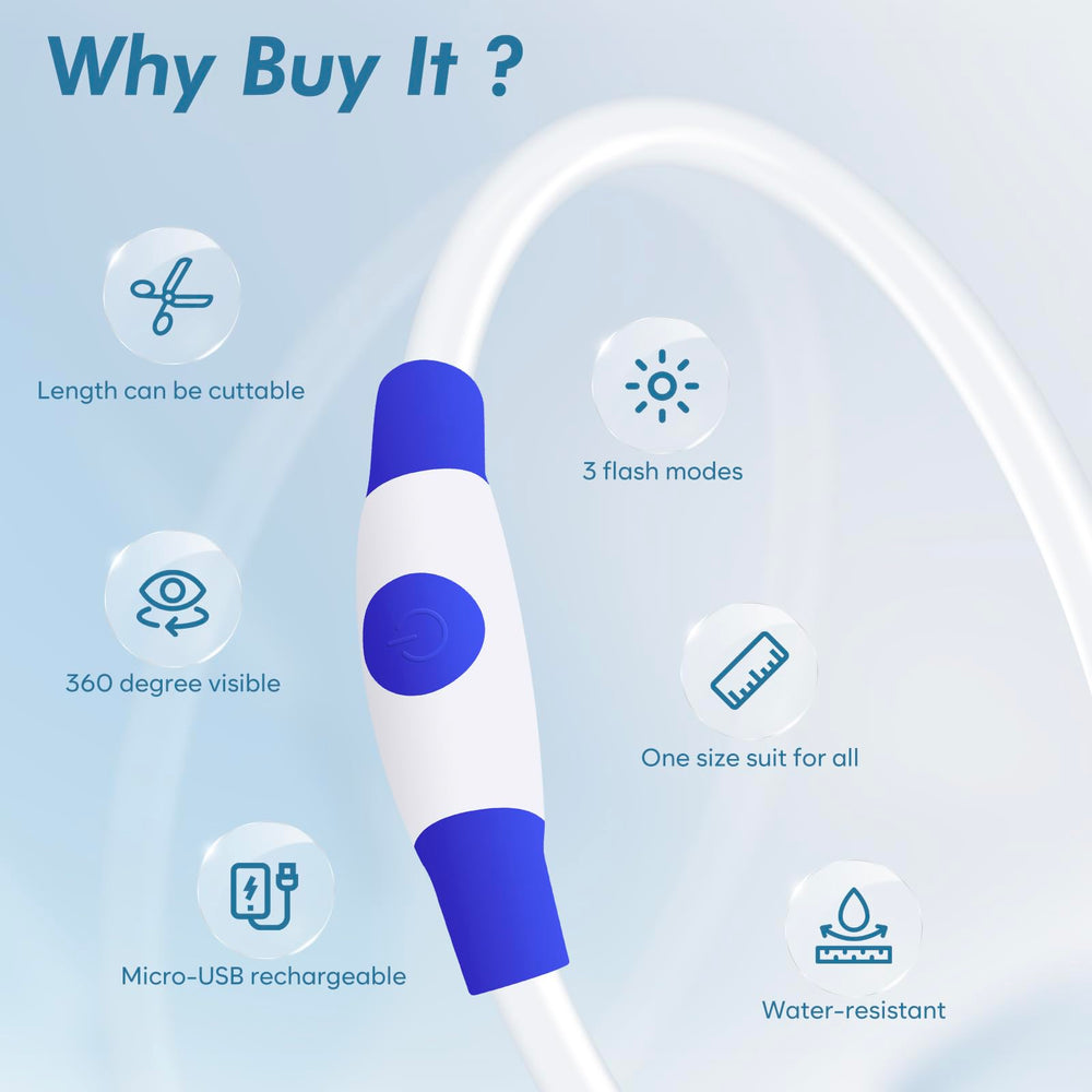 BSEEN TPU light-guiding tube highlights glow around the neck in low light.