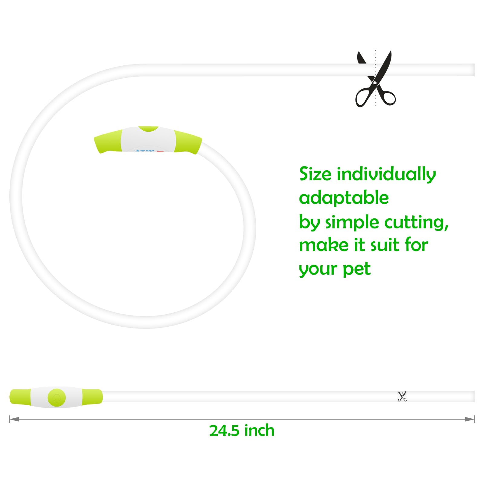 BSEEN USB rechargeable collar charging with USB cable