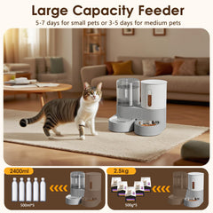 Bsemax automatic gravity feeder side view demonstrates space-saving design for busy pet parents