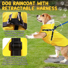 Bsemax dog raincoat waterproof fabric keeps dog dry