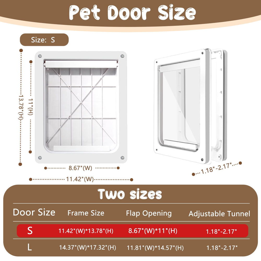 Bsemax Never Rust dog door snap-in panel enhancing security and access control.