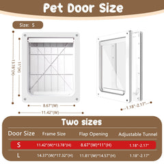 Bsemax Never Rust dog door snap-in panel enhancing security and access control.