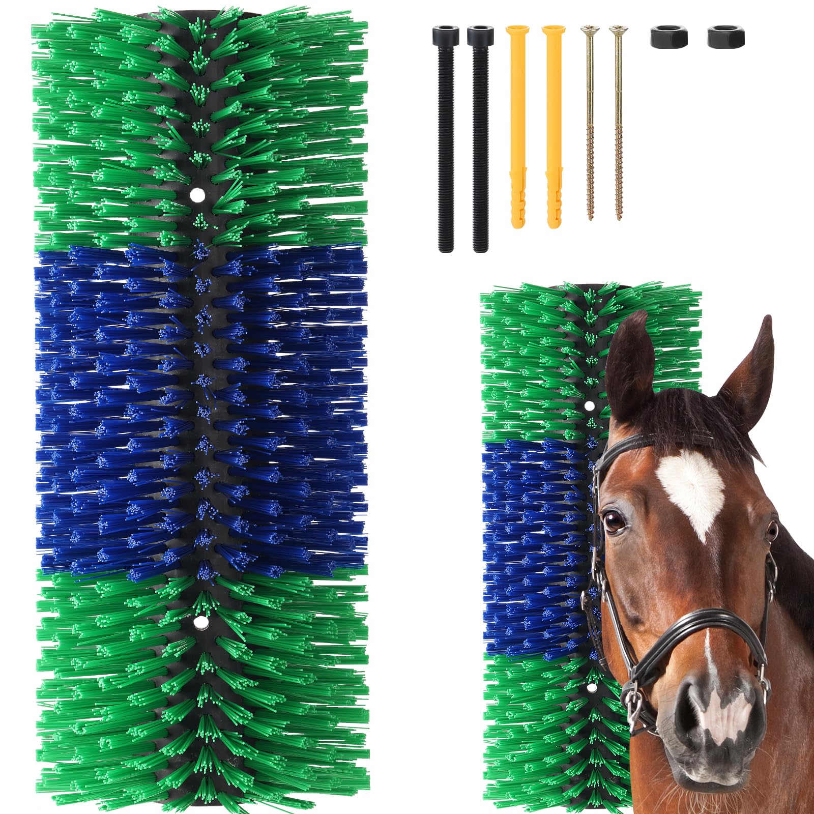 BShome livestock scratching brush front view shows durable construction for heavy livestock use