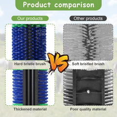 BShome livestock scratching brush installation with four screws for easy mounting