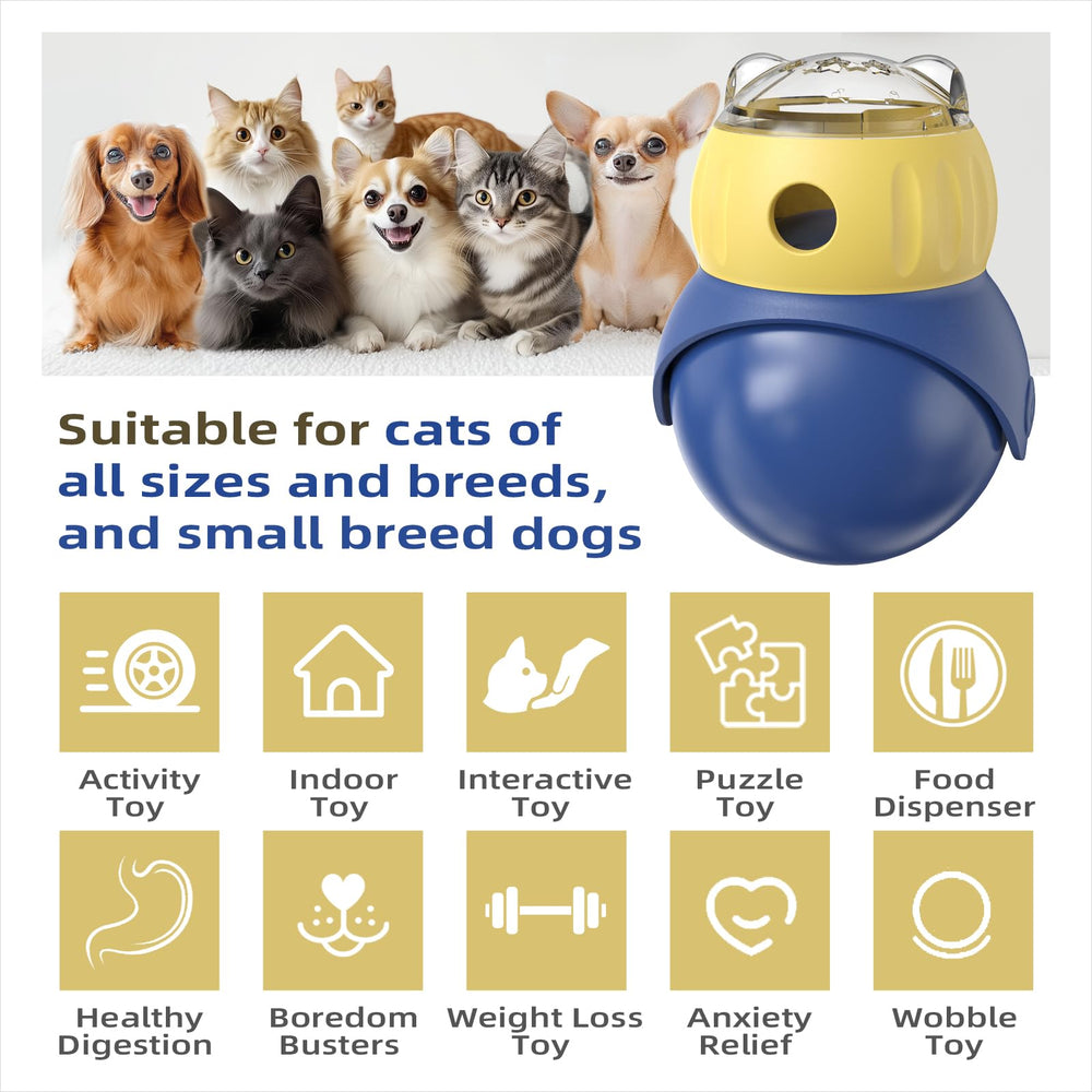 BSISUERM cat puzzle rolling-ball – encourages chasing and mental stimulation