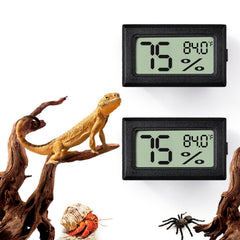 BSRESIN rectangle thermometer package shown for reptile setup with two-pack kit