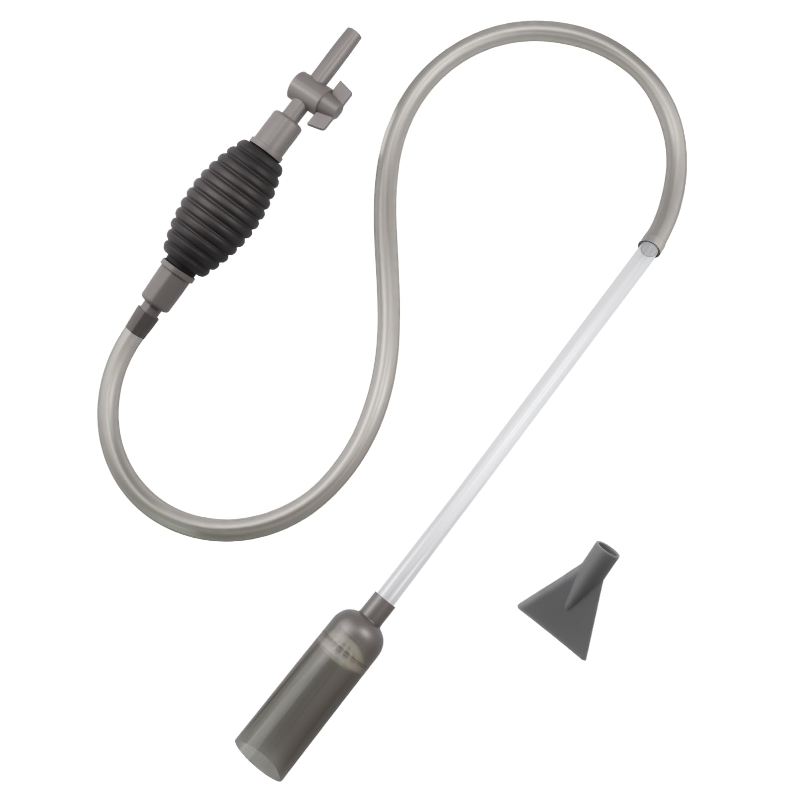 BSTCWCP aquarium-siphon-ball demonstrates quick siphon action for easy tank maintenance.