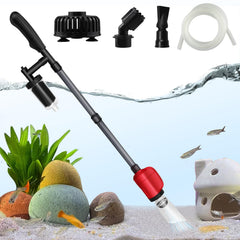 BSTCWCP electric aquarium vacuum 6in1 in use with powerful filtration for quick water changes