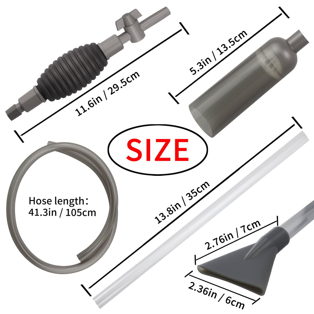 BSTCWCP gravel-tube enables safe substrate cleaning with gentle flow.
