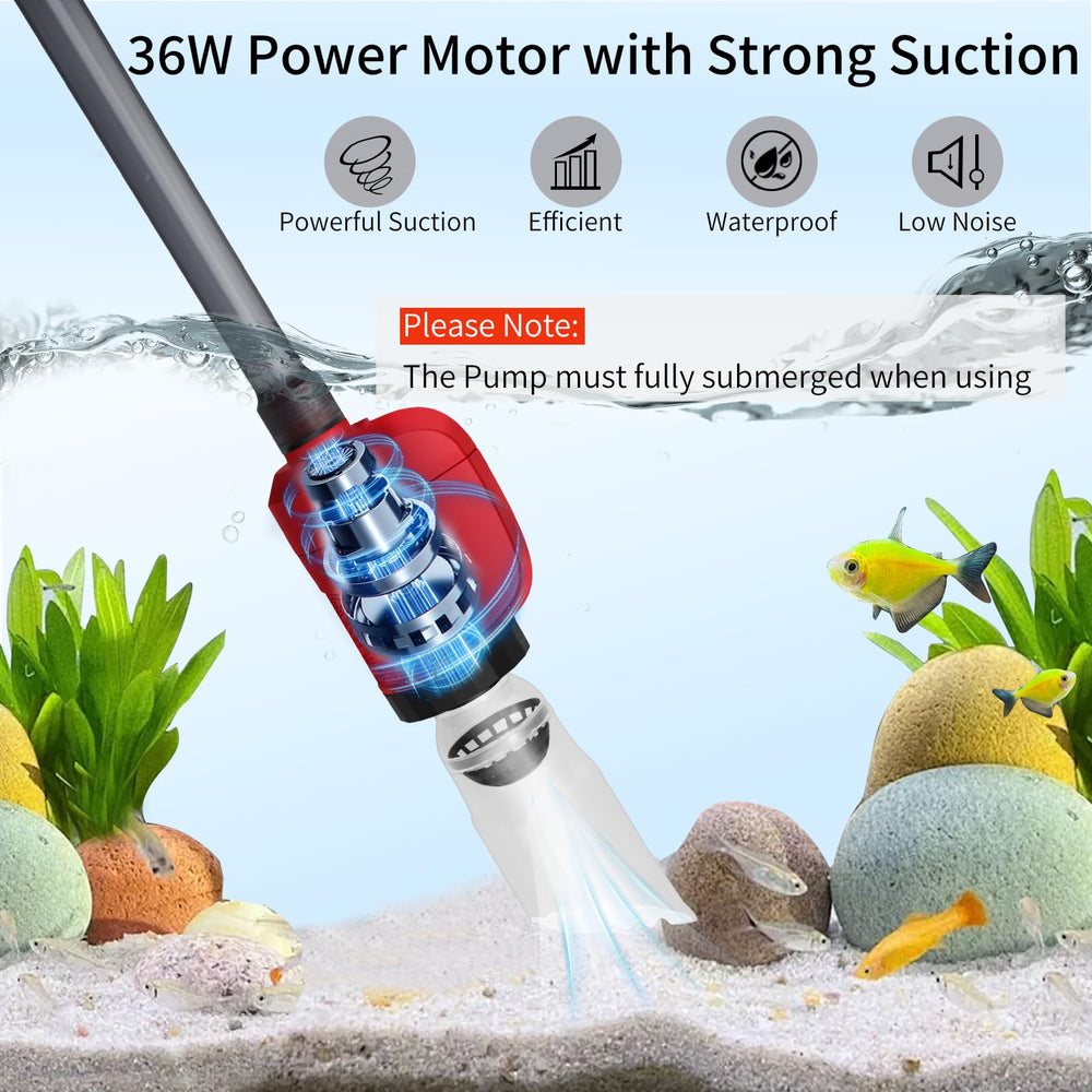 BSTCWCP water change and circulation attachments enable quick tank maintenance without disturbing fish