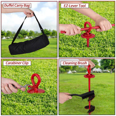 BTEC Dog Tie Out Spiral Stake allows quick ground insertion for easy setup