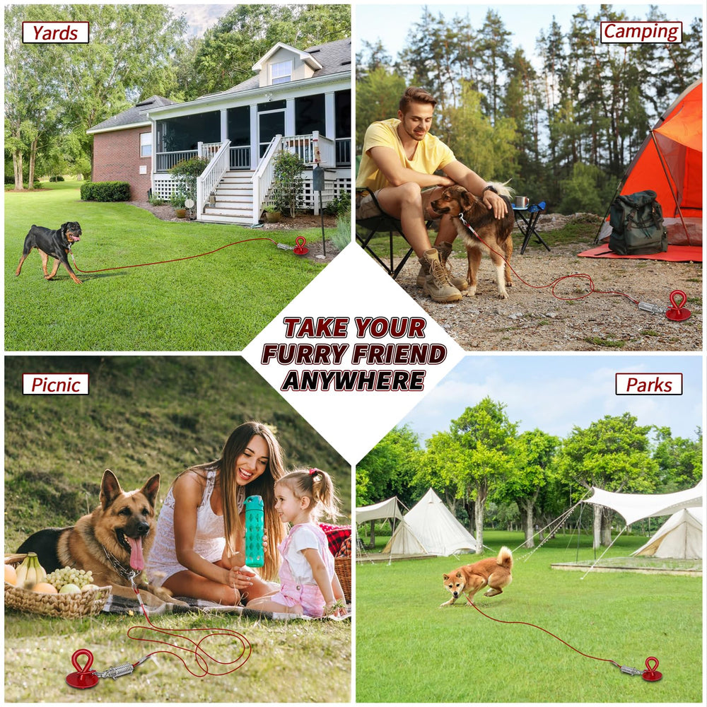 BTEC Dog Tie Out Swivel Ring prevents tangles during walks and outdoor tethering