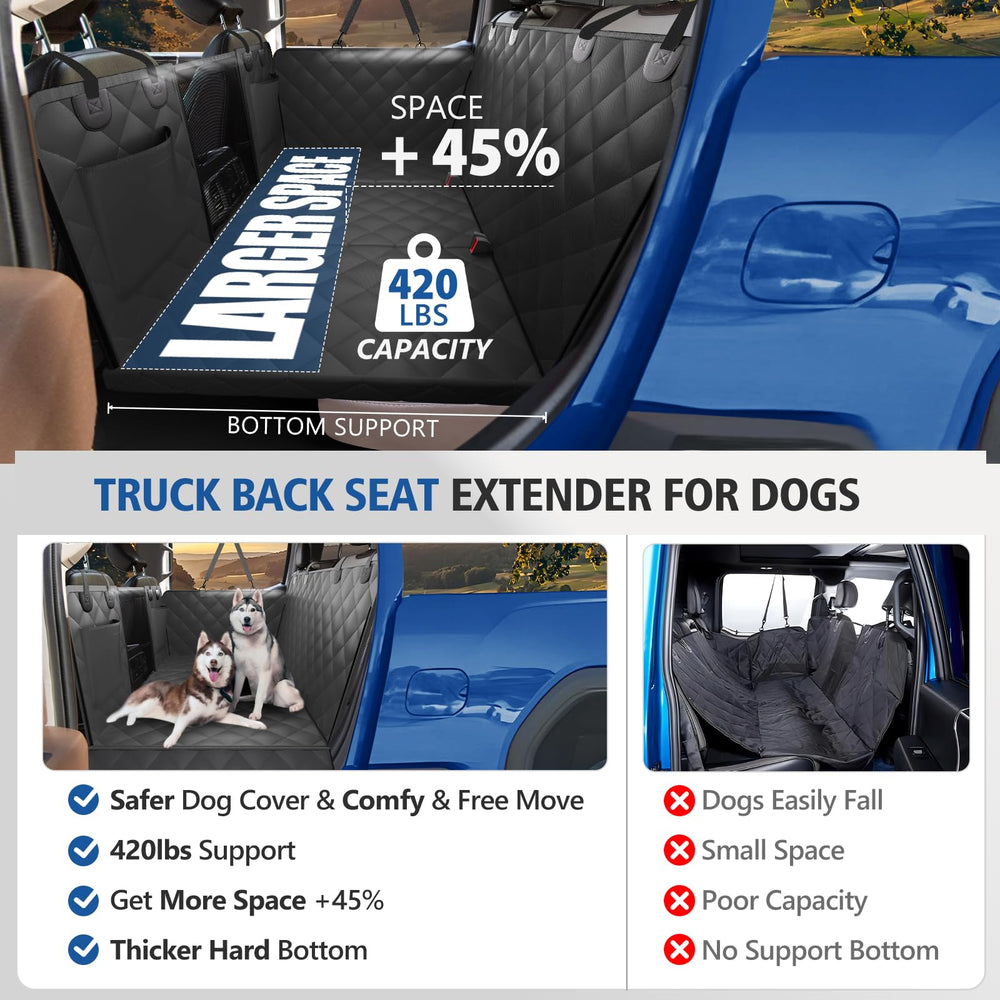 Btefd XL Truck Back Seat Extender-capacity demonstrates 420lb load support.