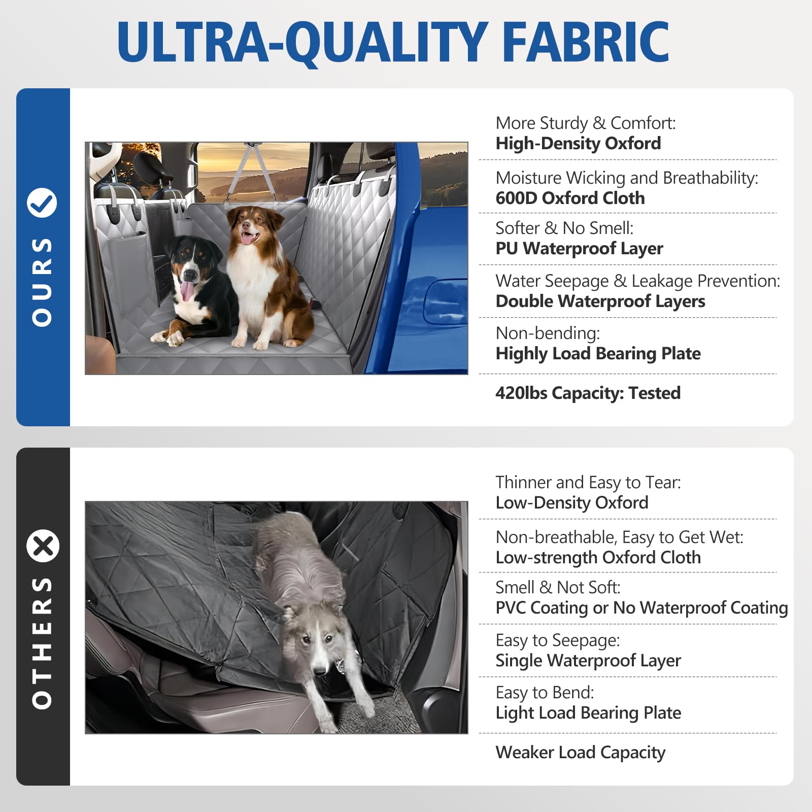 Btefd XL view window promotes visibility and reduces dog anxiety