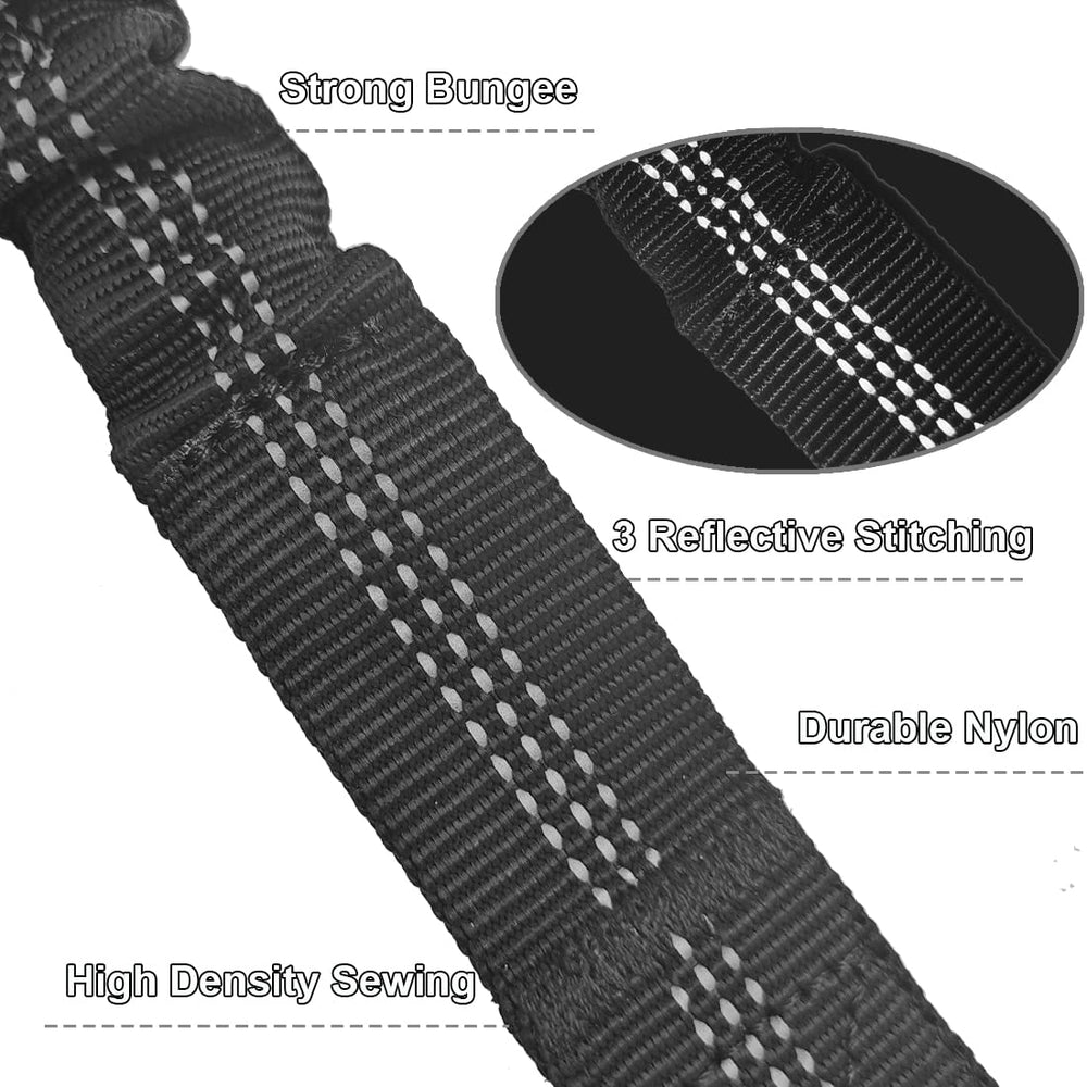 BTINESFUL Bungee Dog Leash Extension clip and D-ring setup for training.
