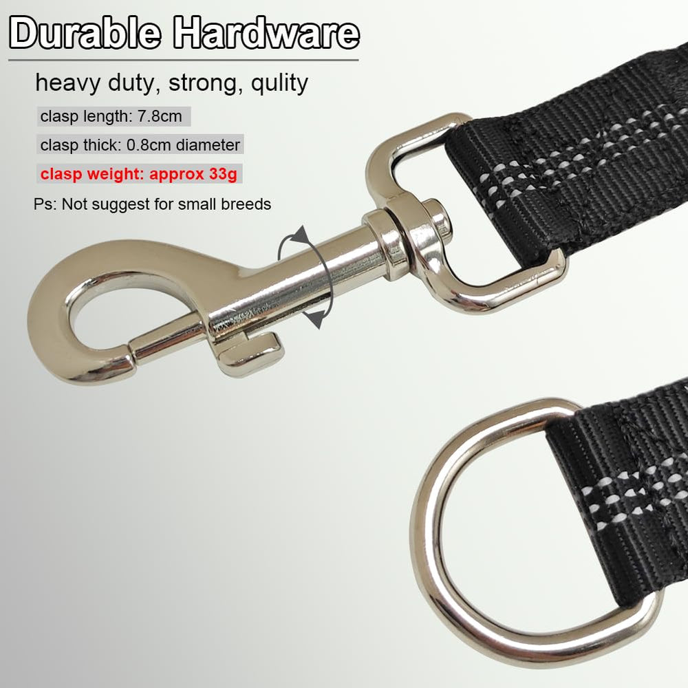 BTINESFUL Bungee Leash Extension absorbs shock to ease jogging sessions.