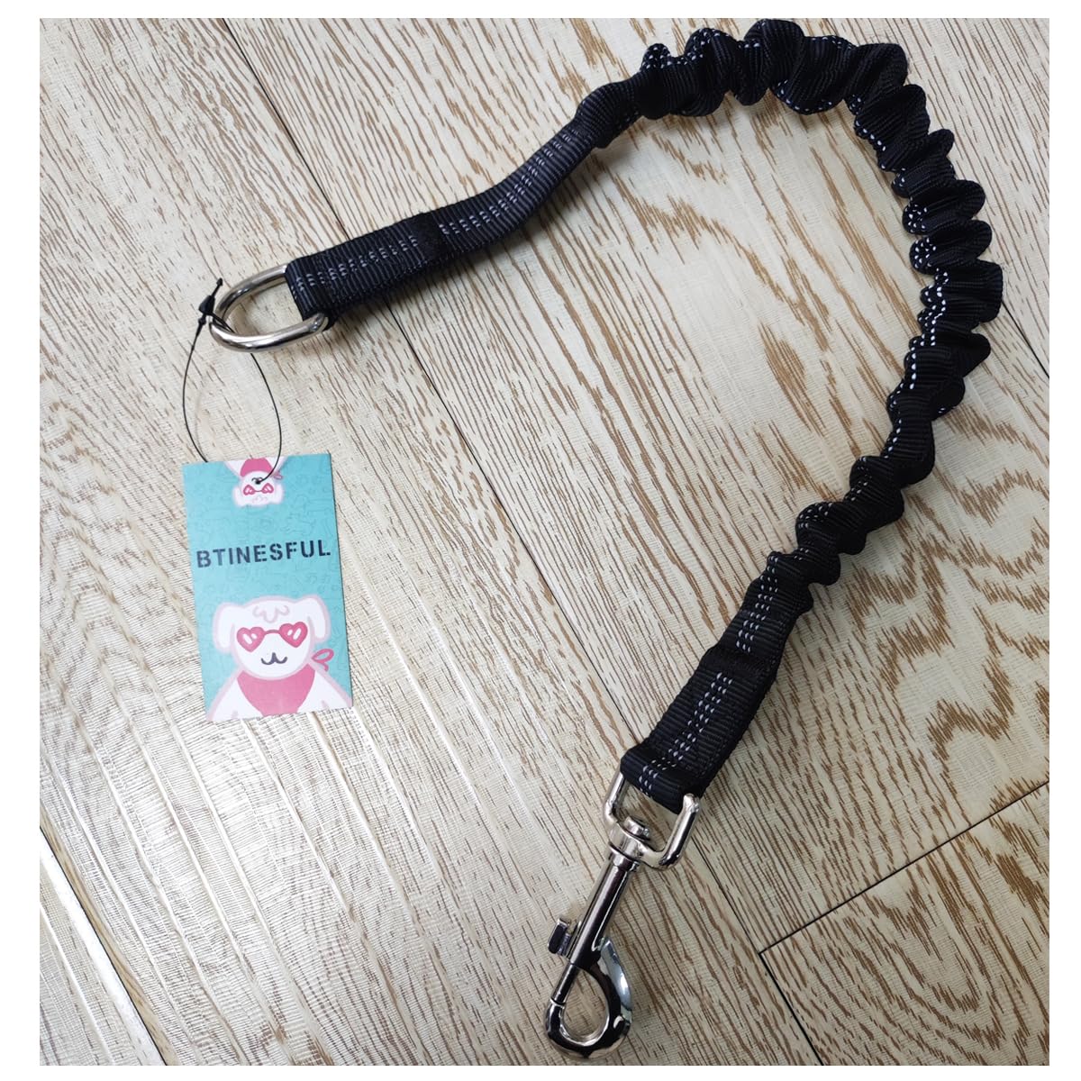 BTINESFUL Bungee Leash Extension black color complements typical gear.